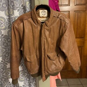 GIII Global Identify Leather Bomber Jacket